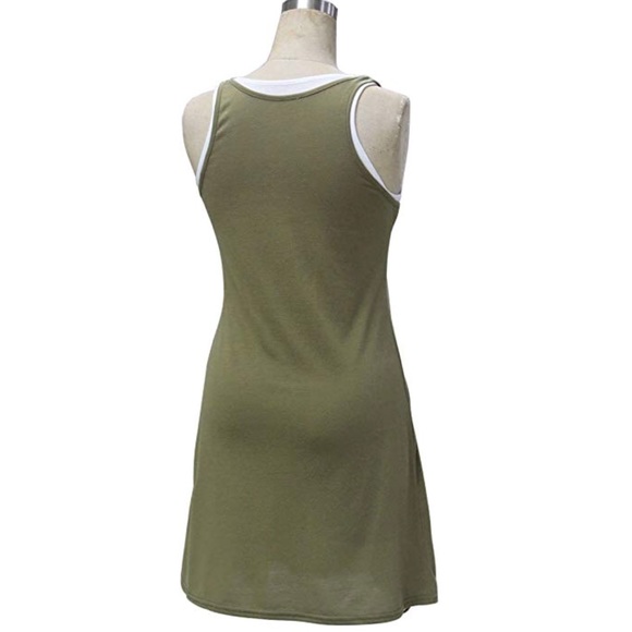 Olive Pocket T Shirt Dress/Undershirt Combination - Picture 6 of 6